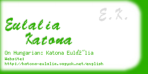 eulalia katona business card